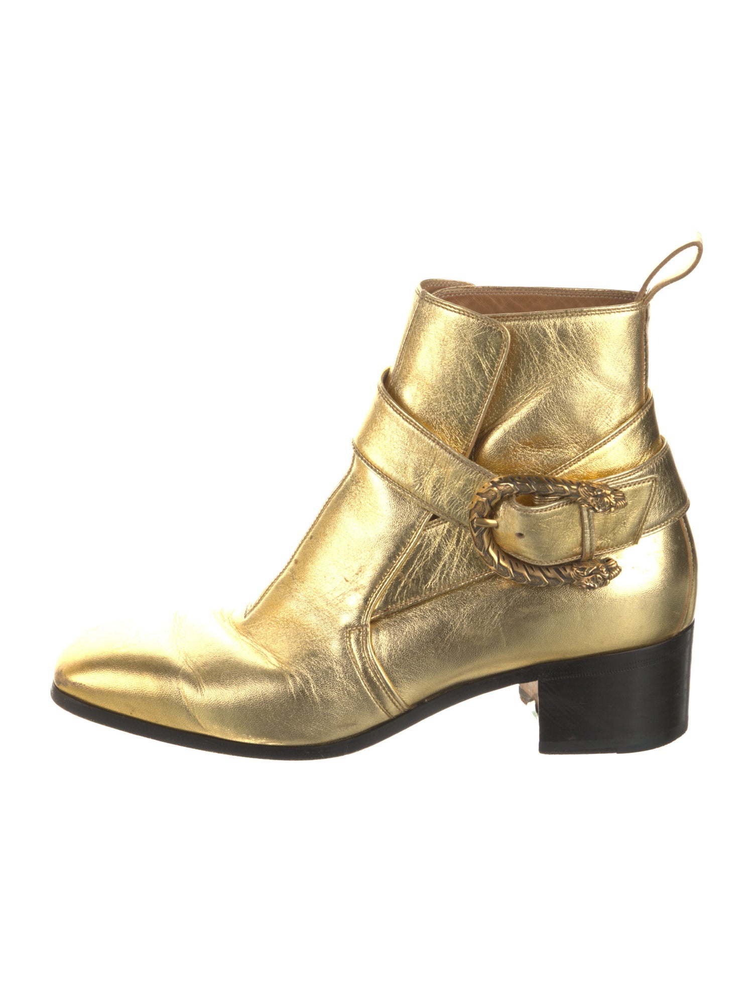 Gucci Leather Combat Boots